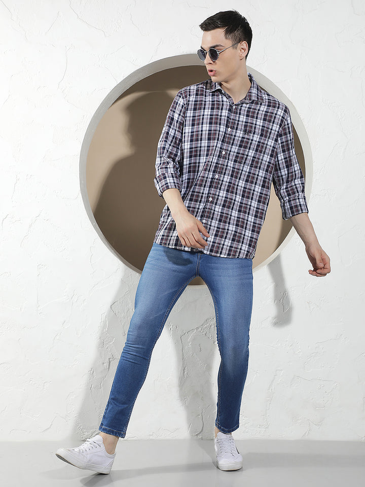 Multicolor 100% Cotton Checked Shirt