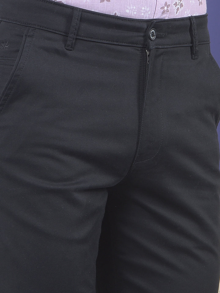 Urban Jet Black Casual Trouser
