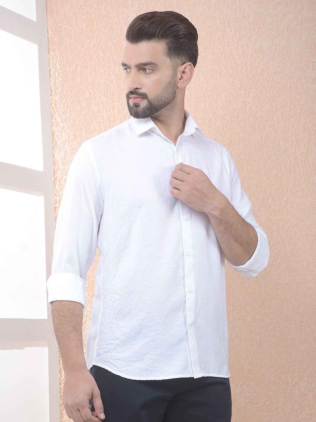 White Embroidered Shirt