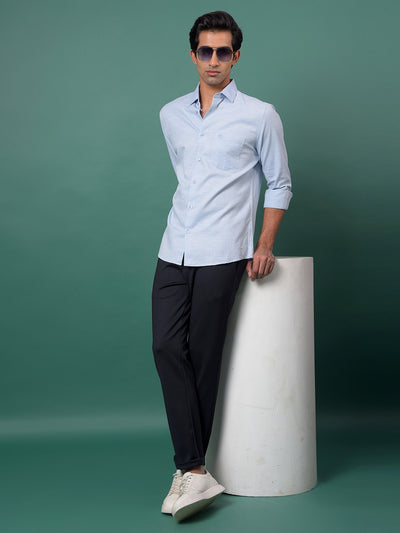 Blue Jacquard Shirt