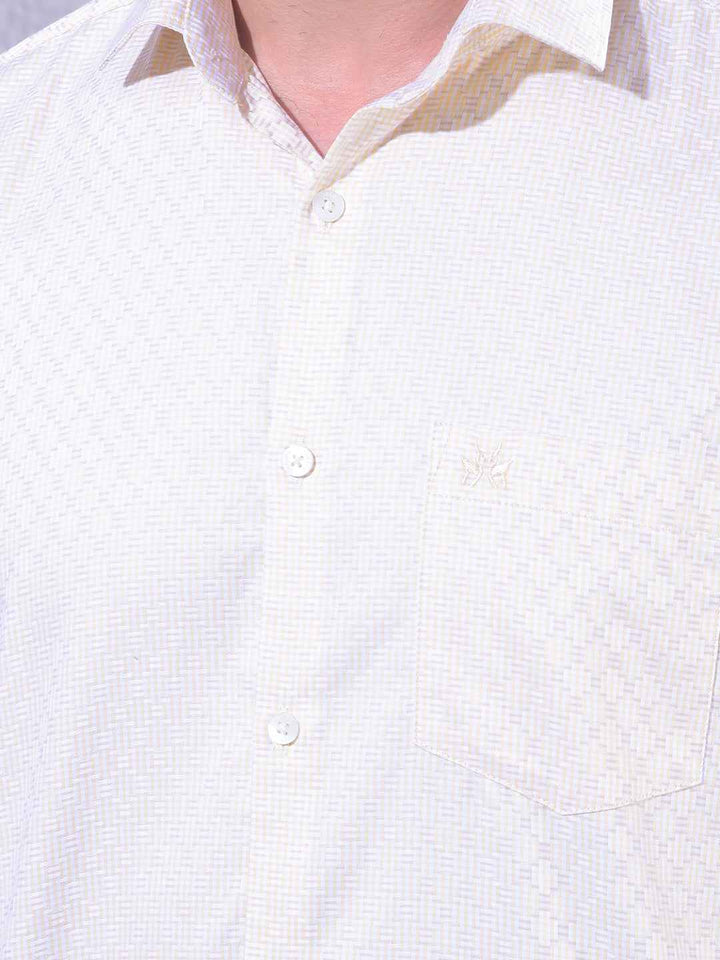Yellow Printed 100% Cotton Shirt