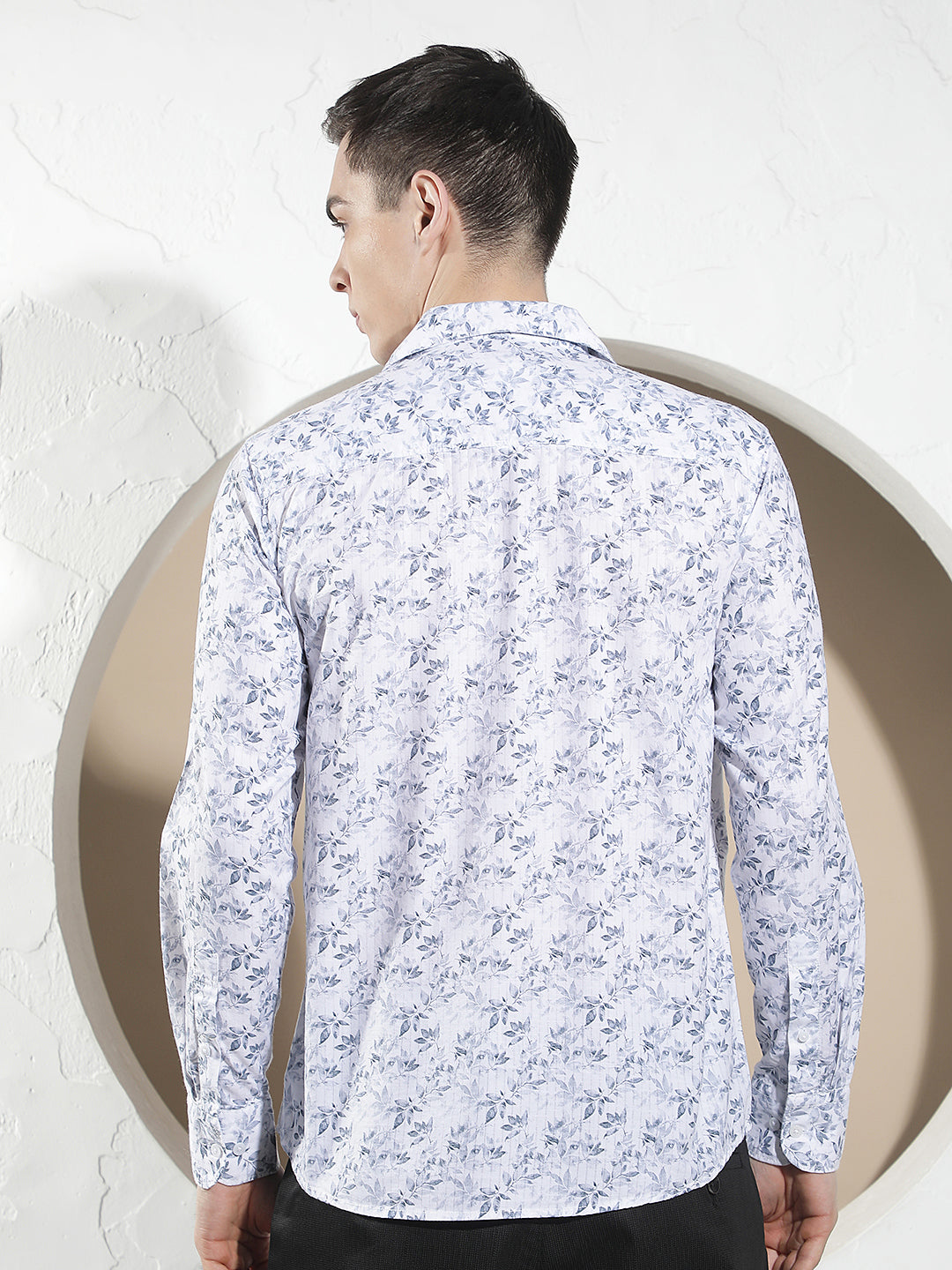 Blue Floral Print Shirt
