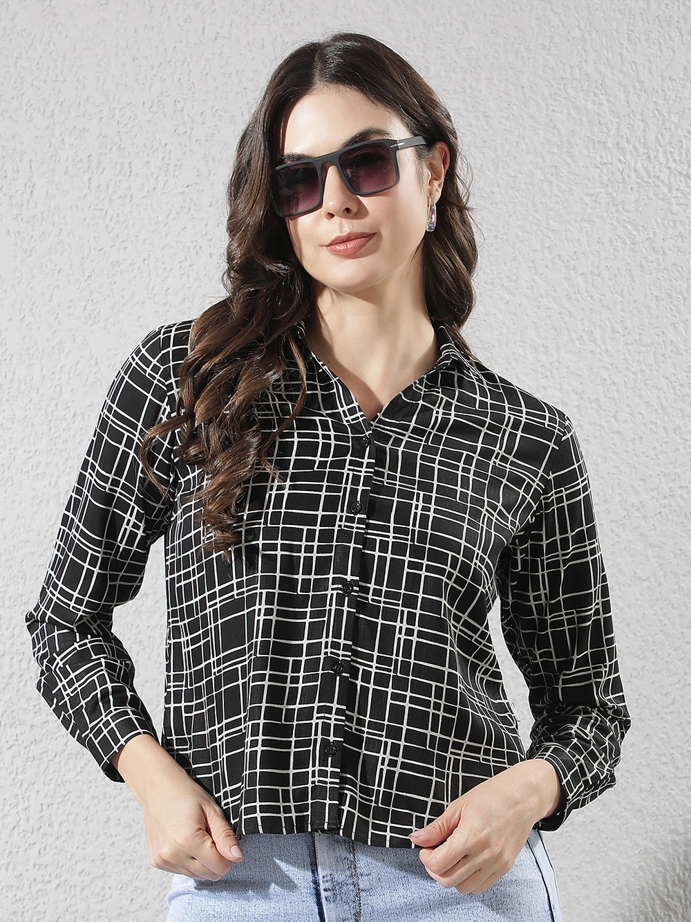 Chic Onyx Black Printed Shirt