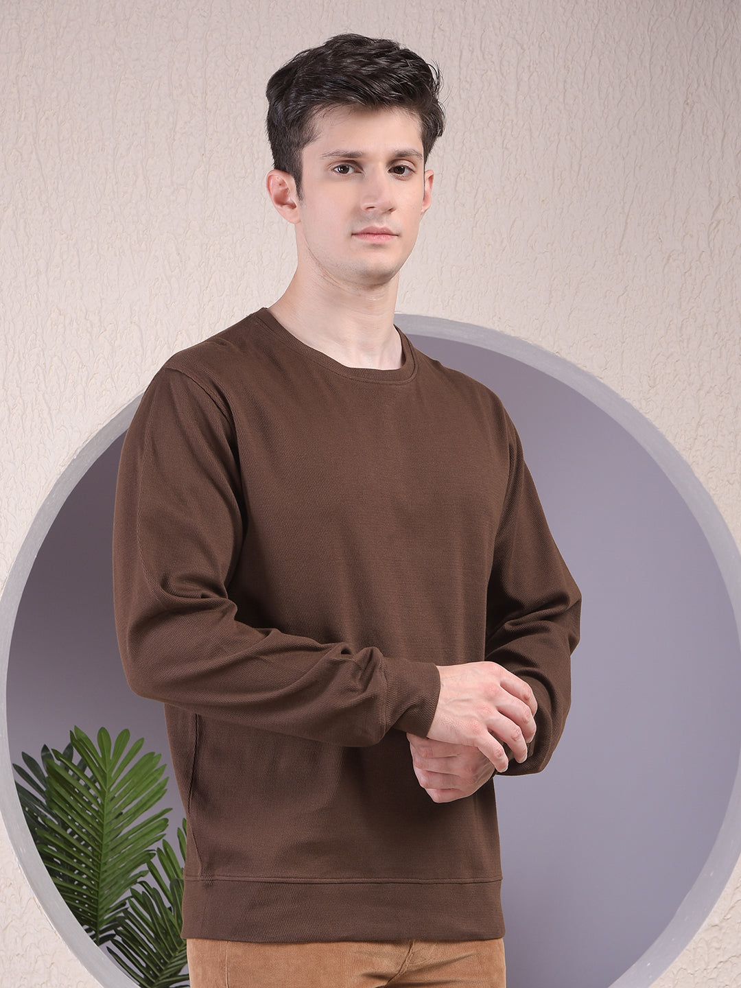 Snatched Brown 100% Cotton Sweatshirt