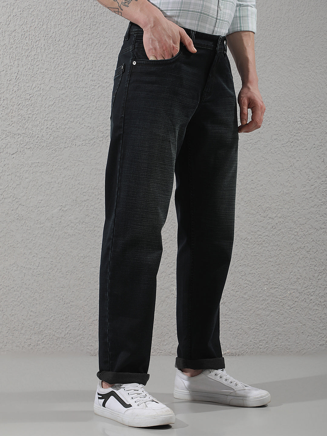 Carbon Black Straight Jeans