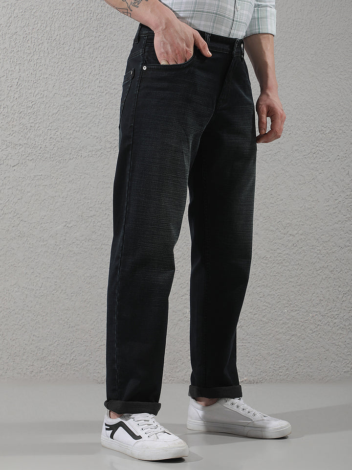 Carbon Black Straight Jeans