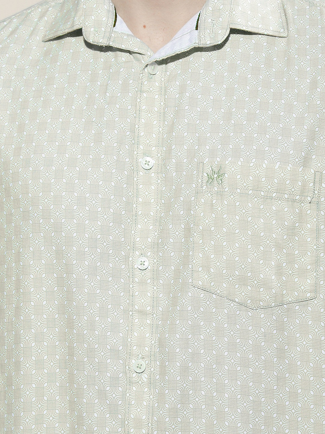 Classic Pine Green Printed Shirt