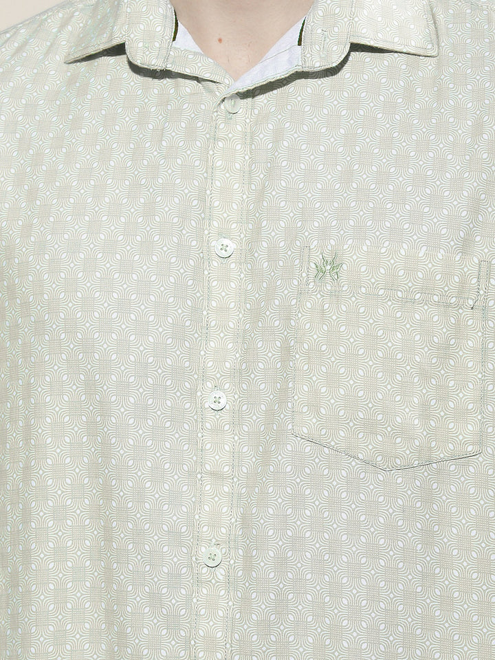 Classic Pine Green Printed Shirt