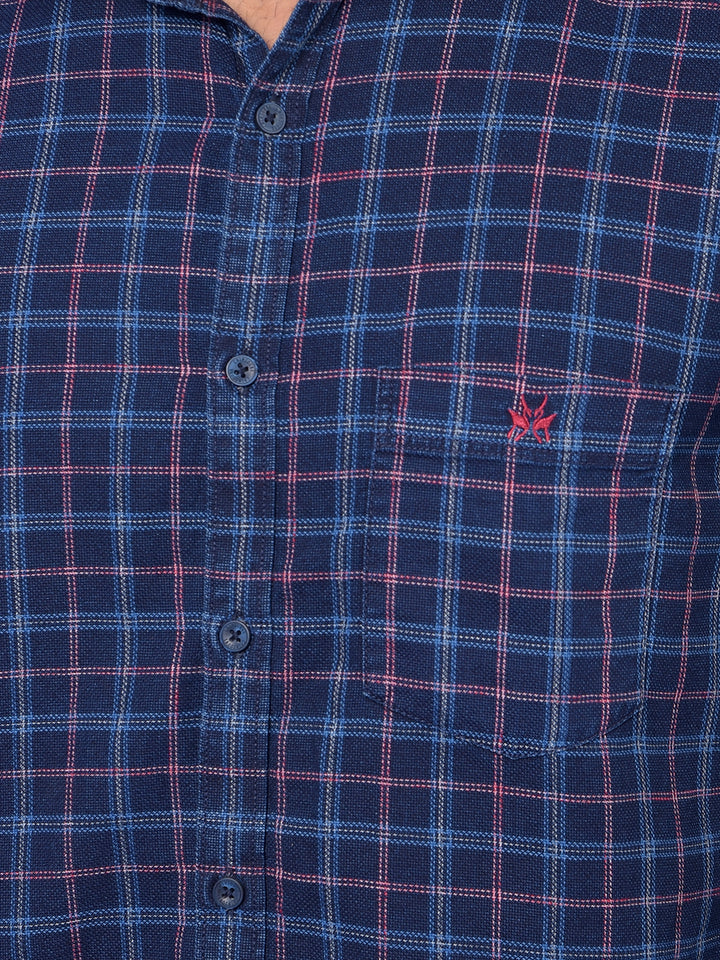 Red Ember Check Casual Shirt
