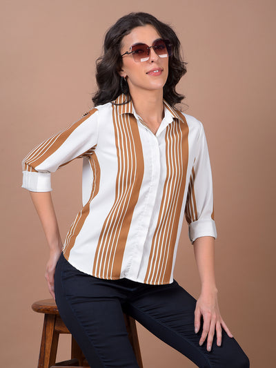 Mustard Horizontal Stripes Shirt