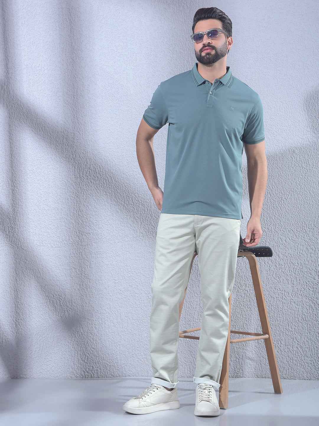 Green Polo Neck T-Shirt