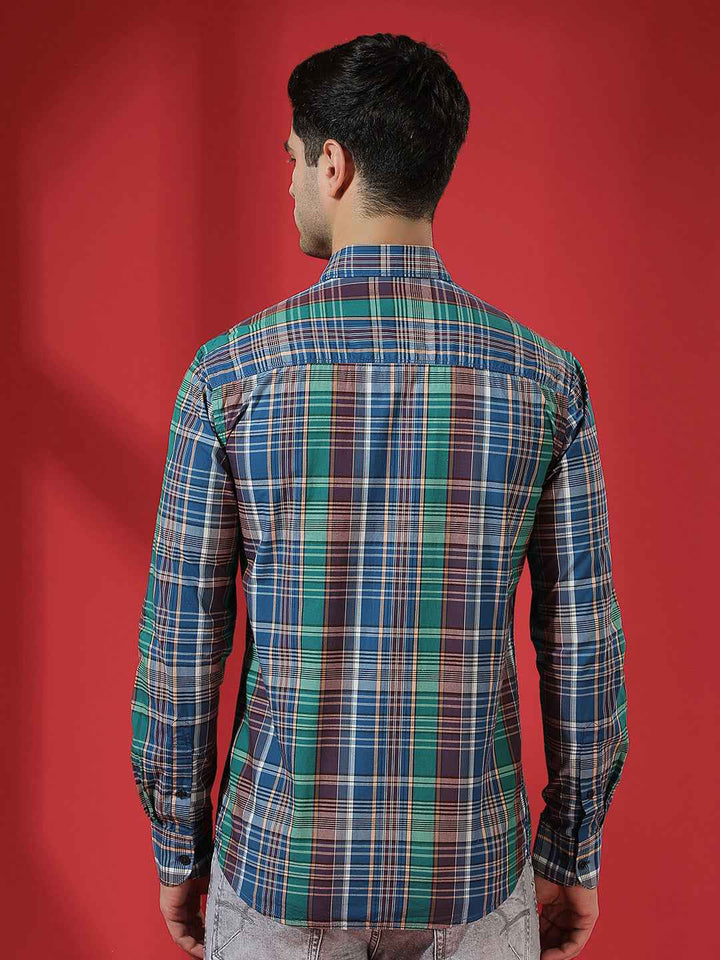 Multi-Color Checked 100% Cotton Shirt