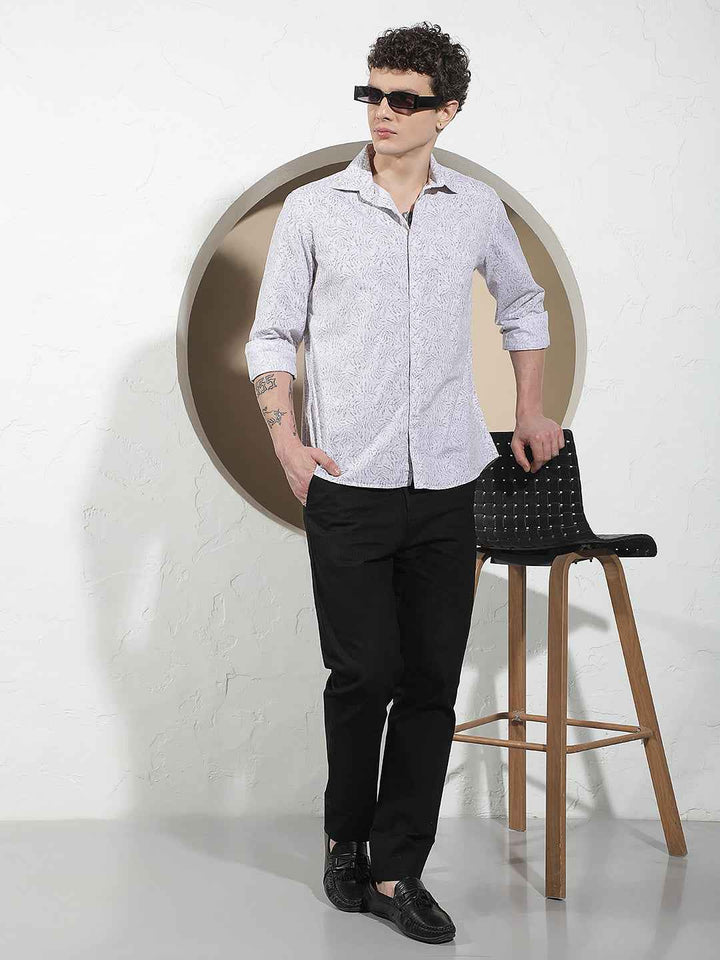 Black Vertical Stripes Chino Trousers