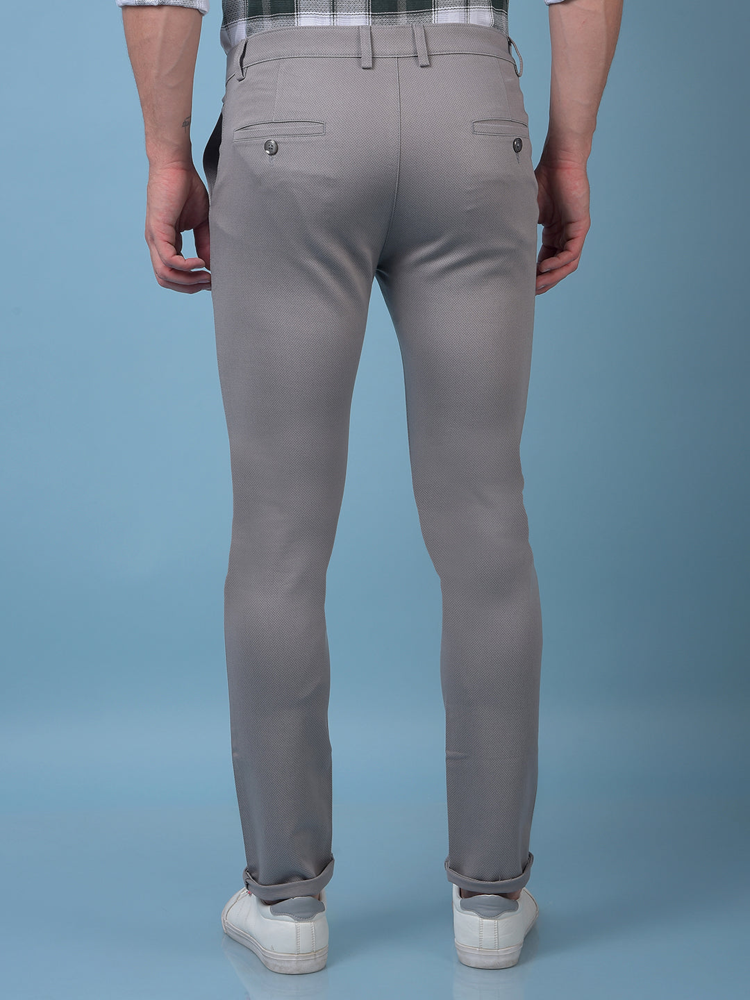 Grey Printed Trousers
