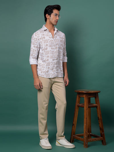 Natural Beige Chino Trousers