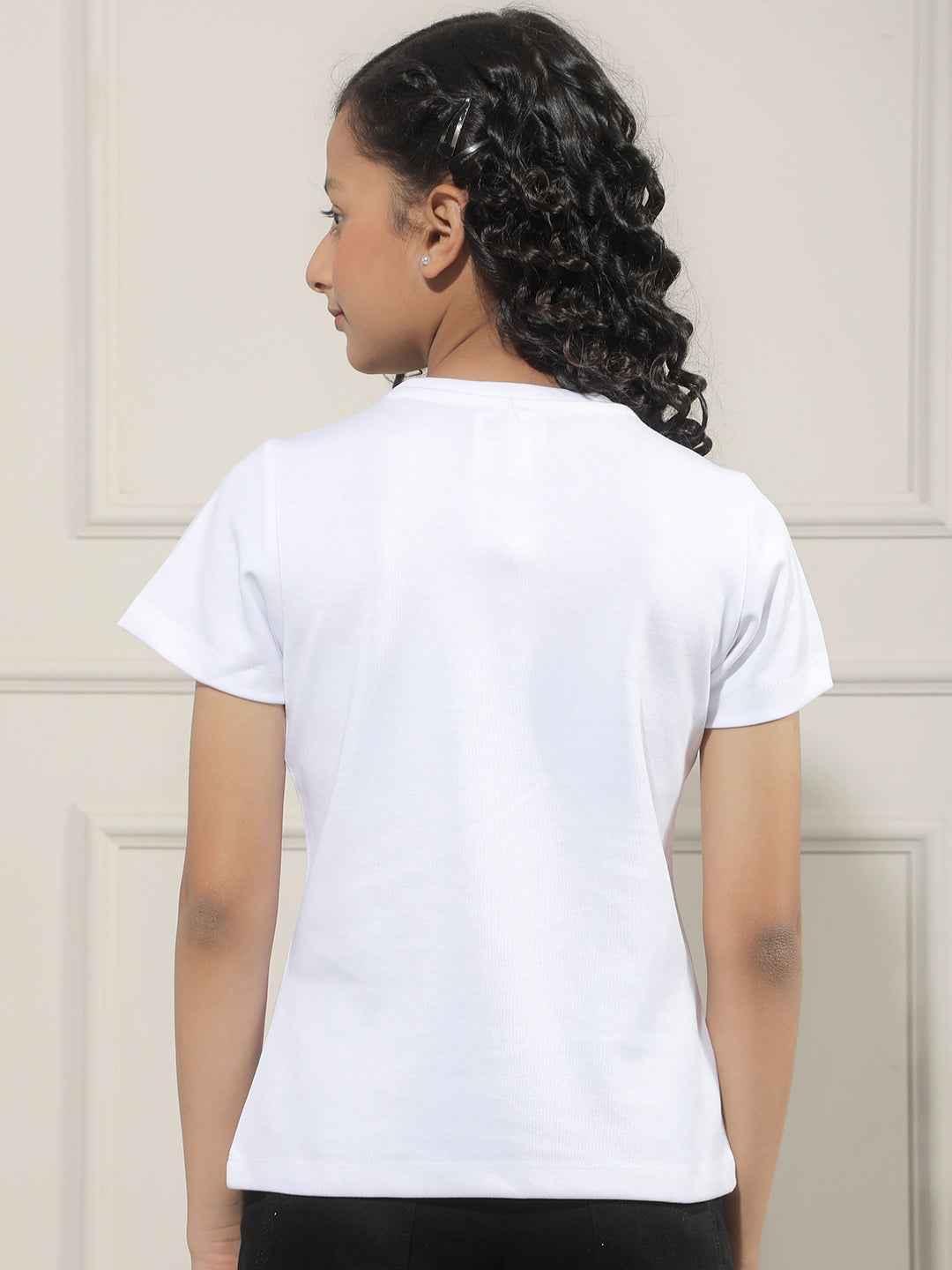Cartoon Print White T-Shirt