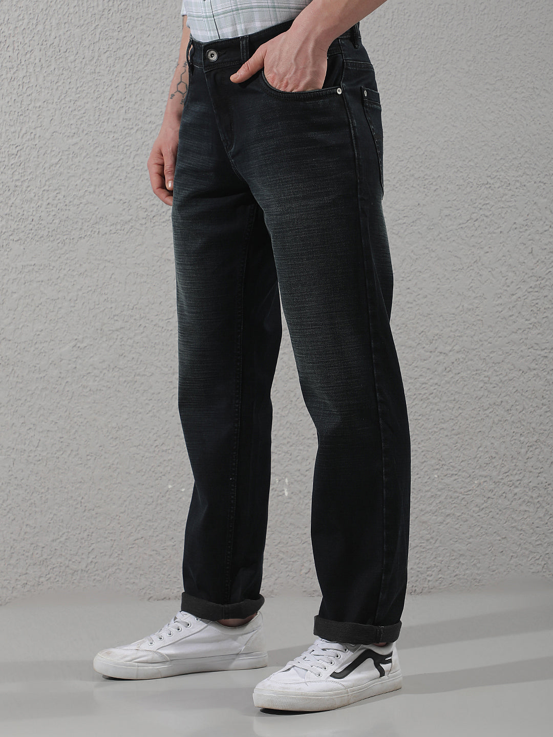 Carbon Black Straight Jeans