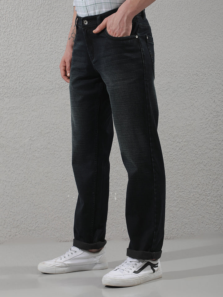 Carbon Black Straight Jeans