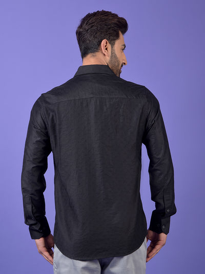 Black Textured Shirt