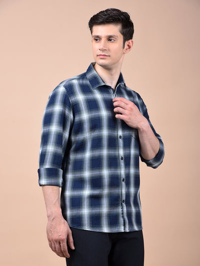 Green Checked 100% Cotton Shirt
