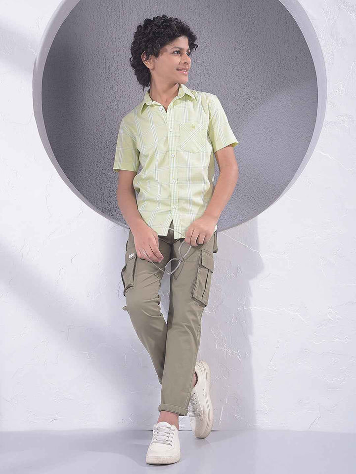 Olive Green Utility Cargo Trousers