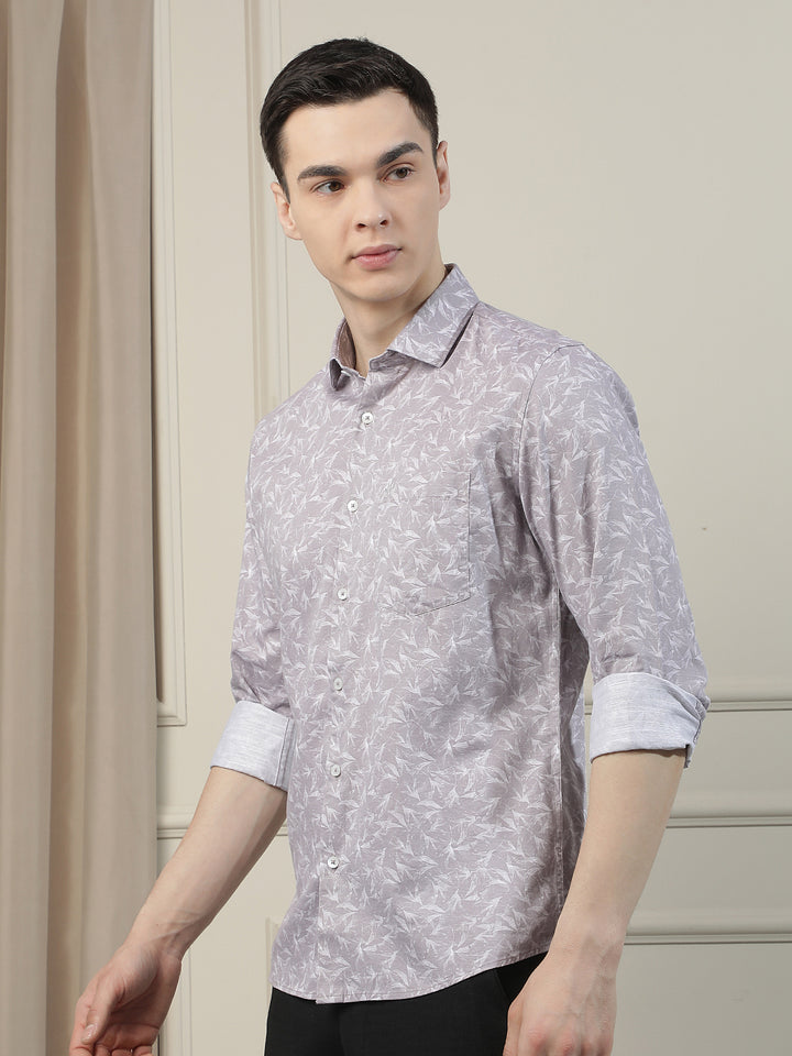 Pink Floral Print Shirt