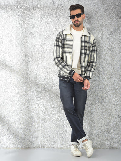 Easy Fit Cream Checked Shacket