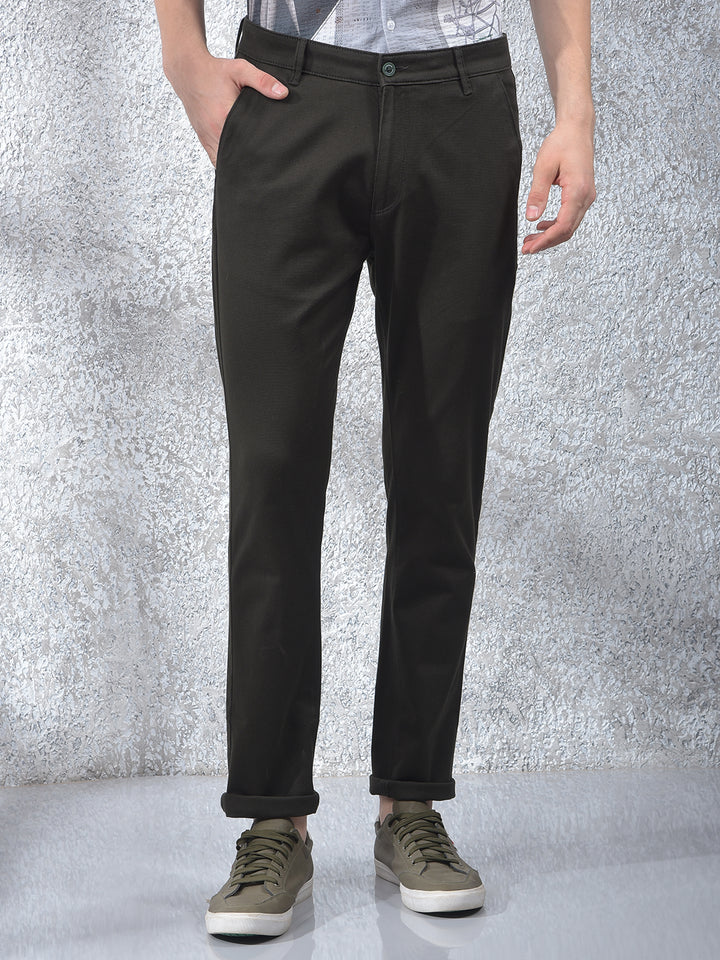 Premium Finish Olive Printed Trousers