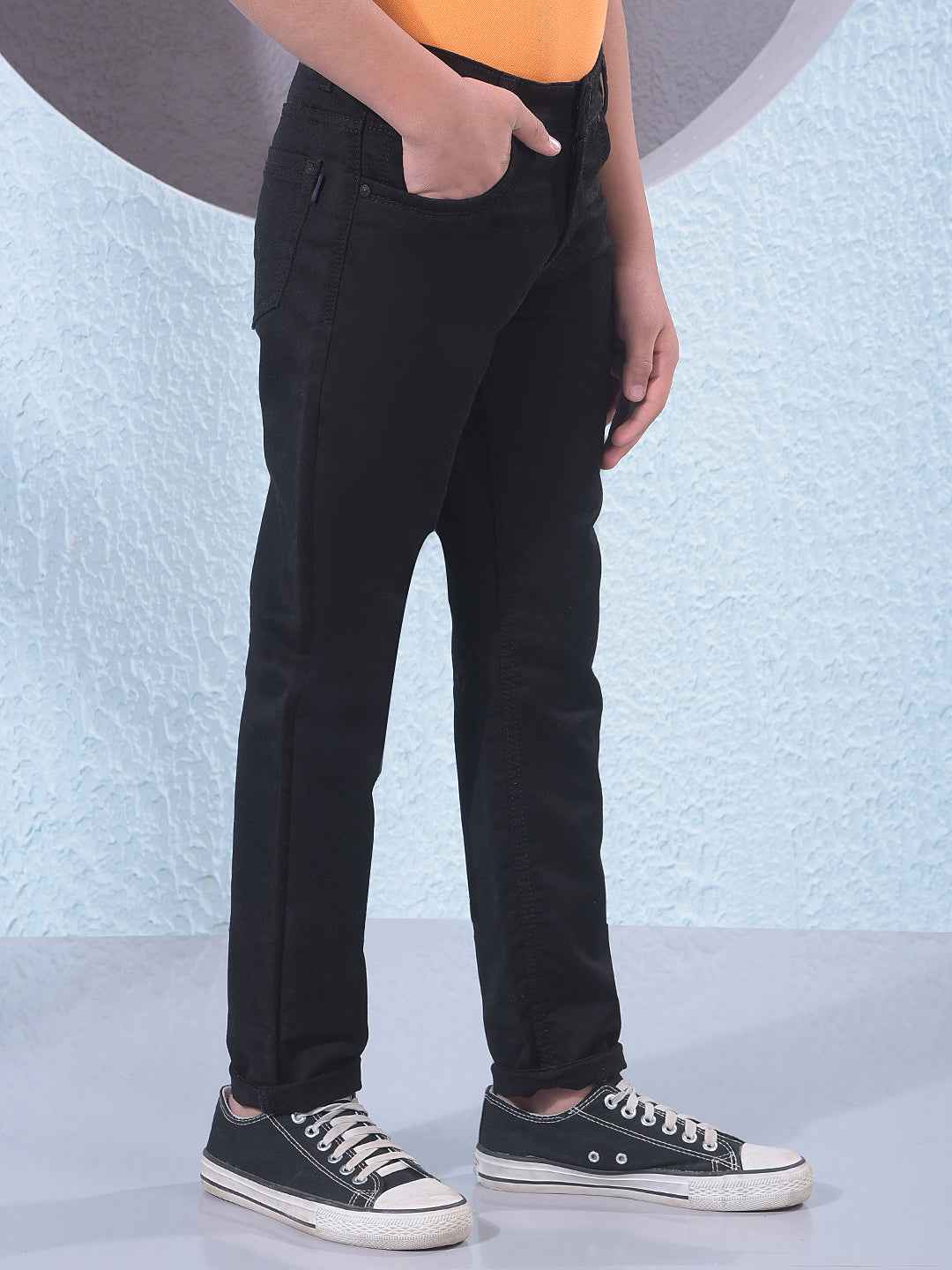 Jet Black Sleek Street Jeans