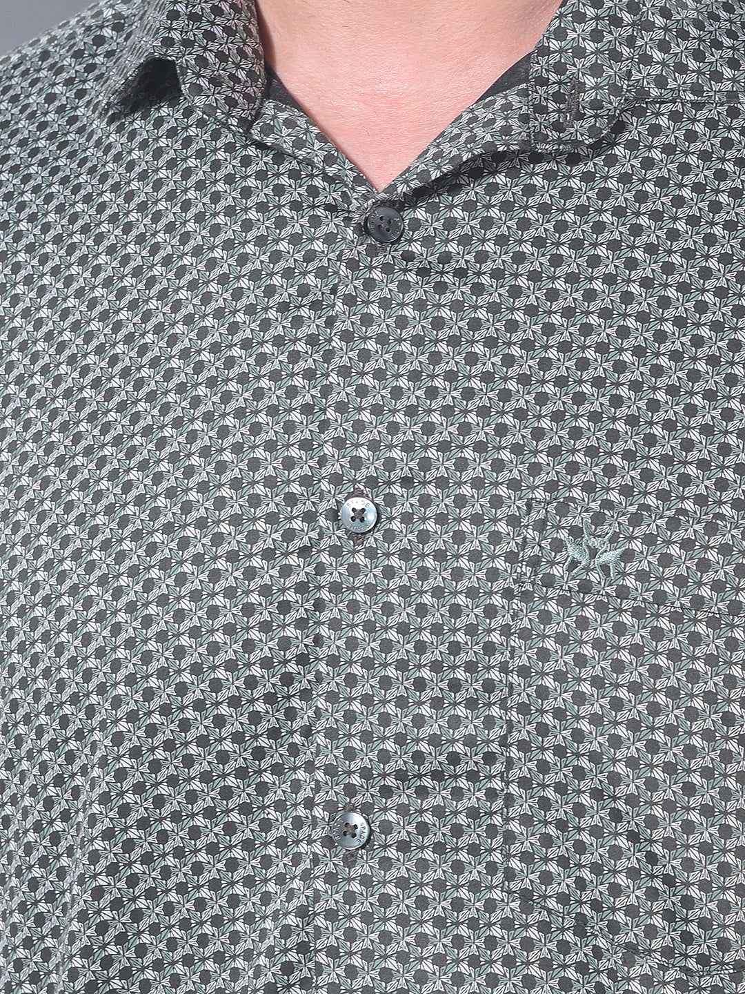 Green Graphic Print Shirt