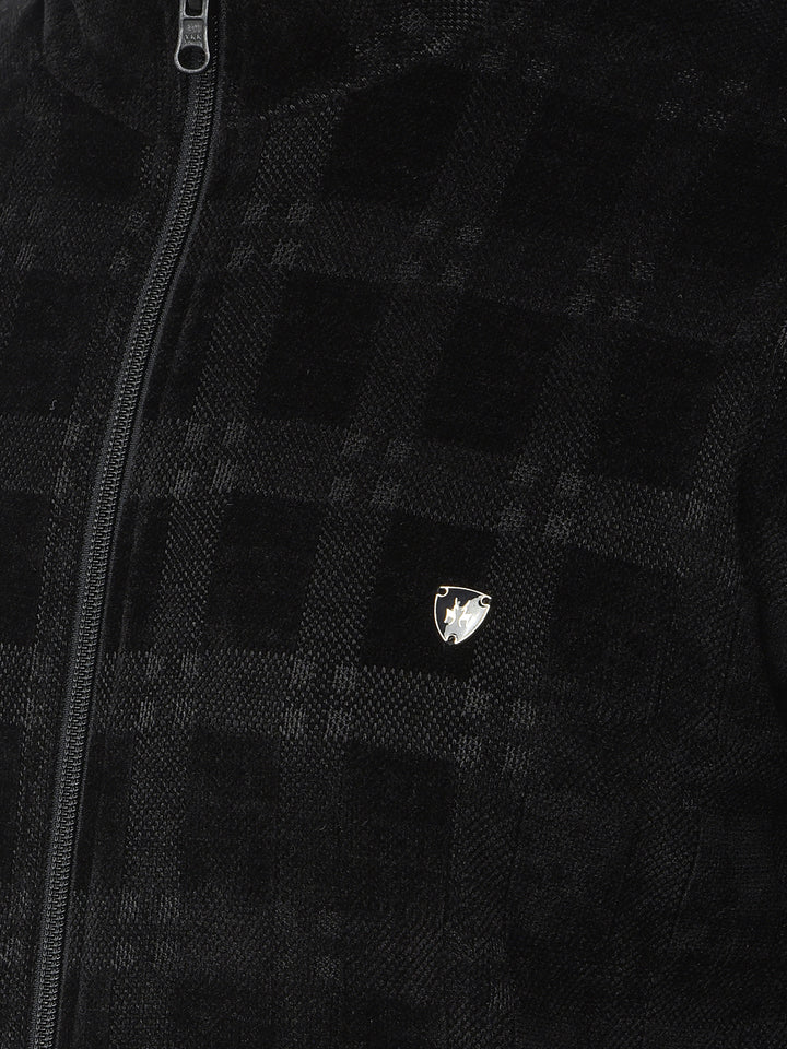 Black Jacquard Reversible Jacket
