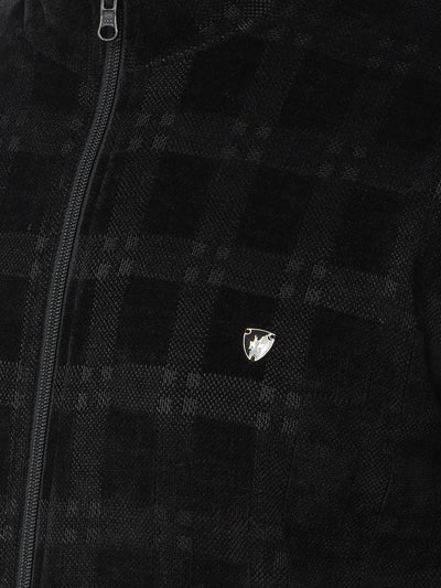 Black Jacquard Reversible Jacket