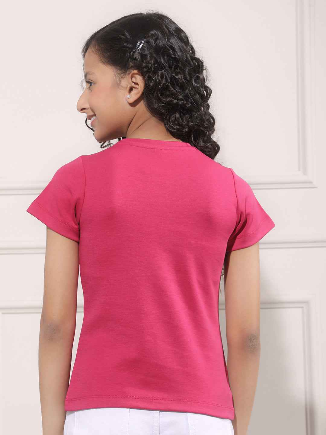 Character Print Pink T-Shirt