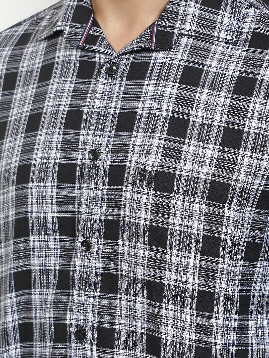 Black Checked 100% Cotton Shirt