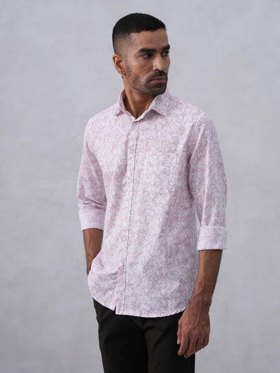 Light Pink Swirl Print Shirt