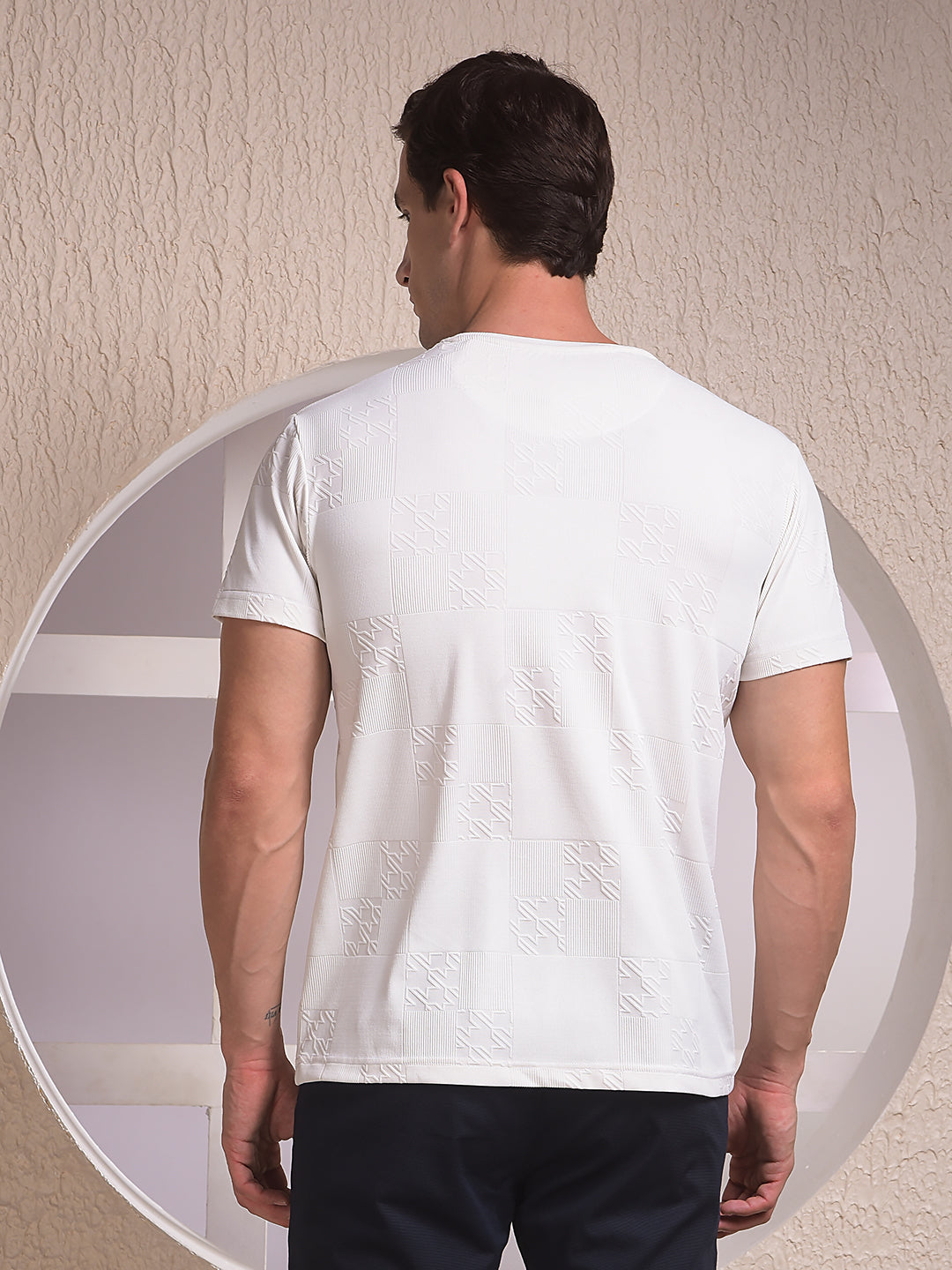Classic White Jacquard T-Shirt