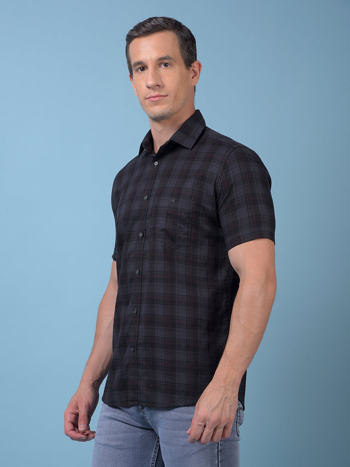 Green Checked 100% Cotton Shirt