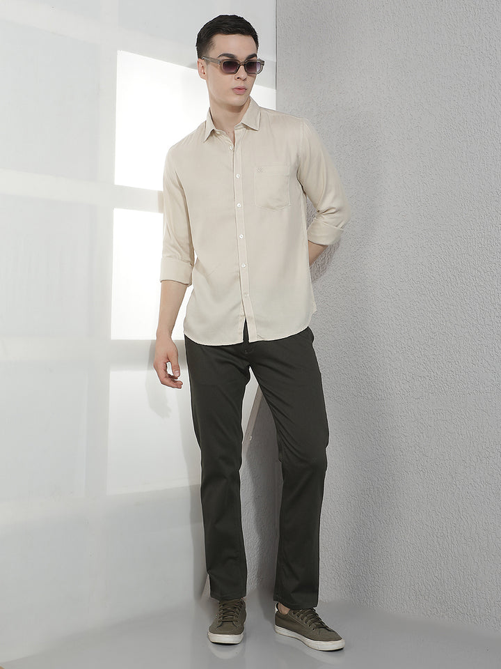 Olive Straight Trousers