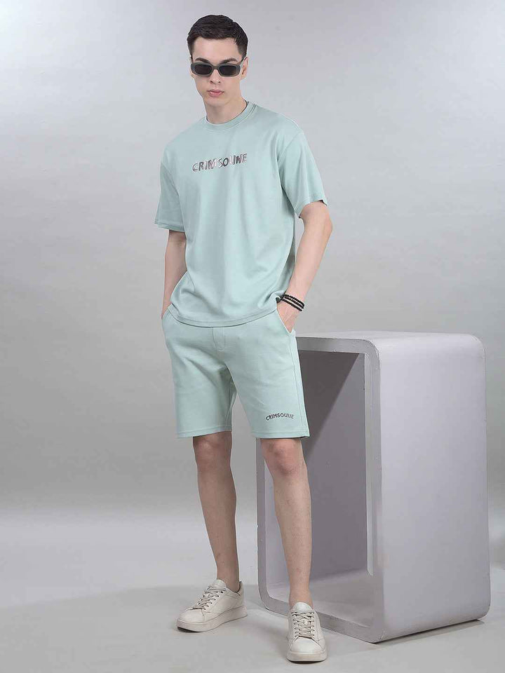 Green Casual Shorts