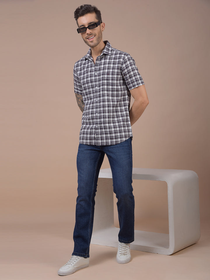 Navy Blue Straight Jeans