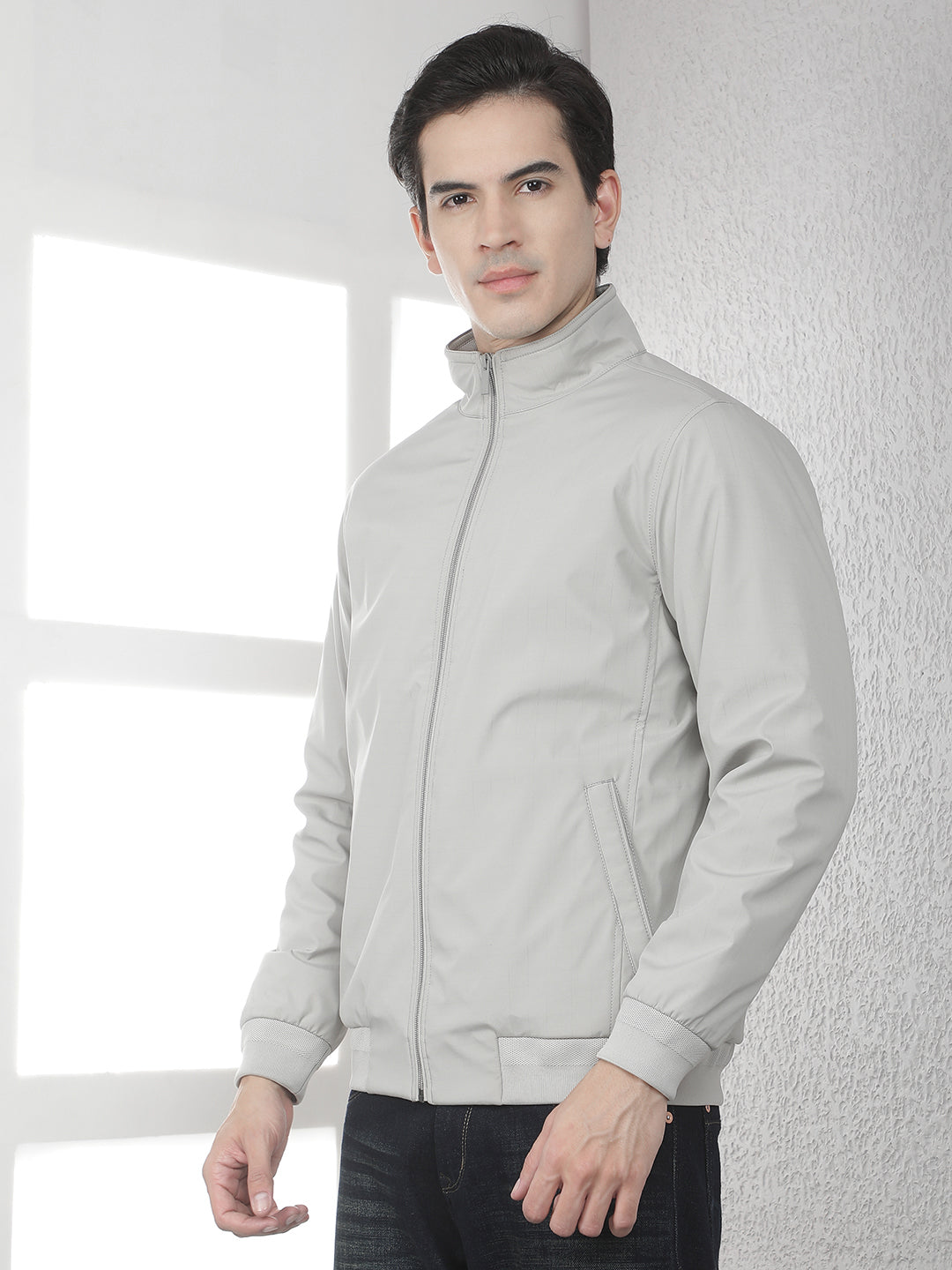 Luxe Graphite Grey Bomber Jacket