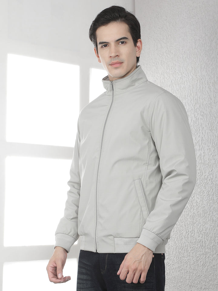Luxe Graphite Grey Bomber Jacket
