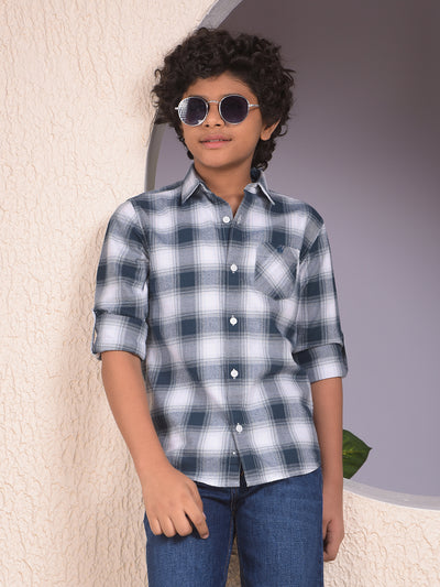 Green Checked 100% Cotton Shirt