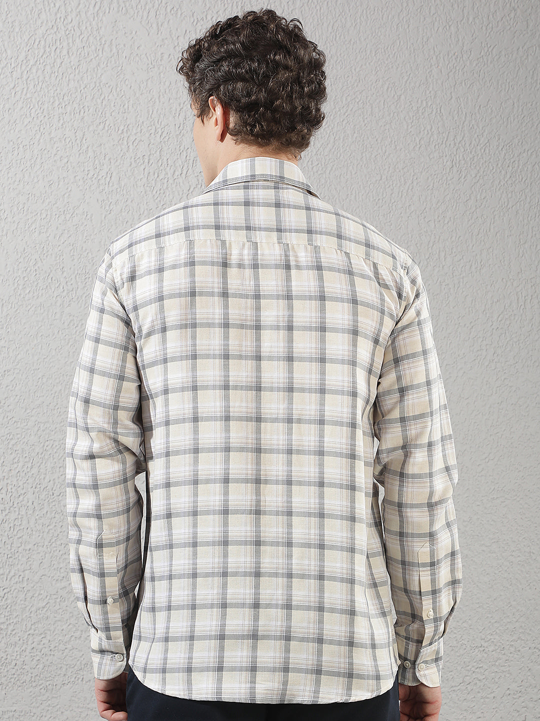 Yellow Linen Checked Shirt