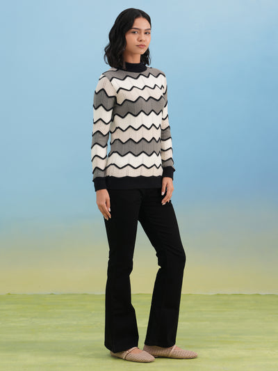 Dapper Black Chevron Sweater