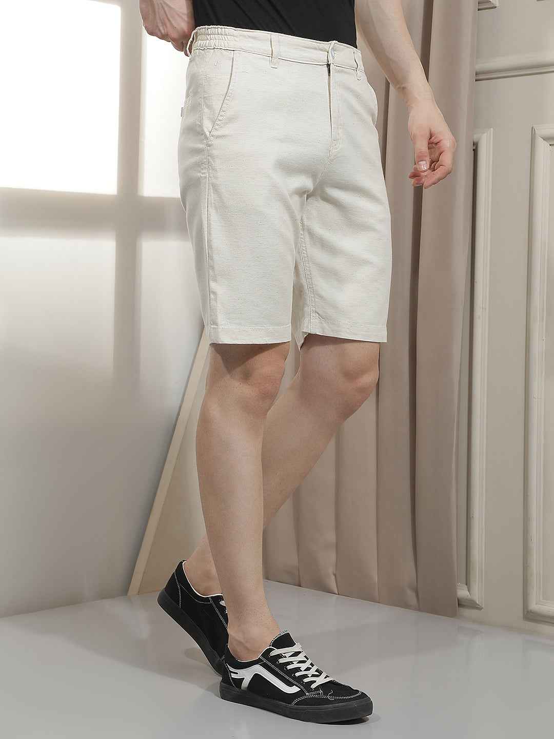 Off White Linen Shorts