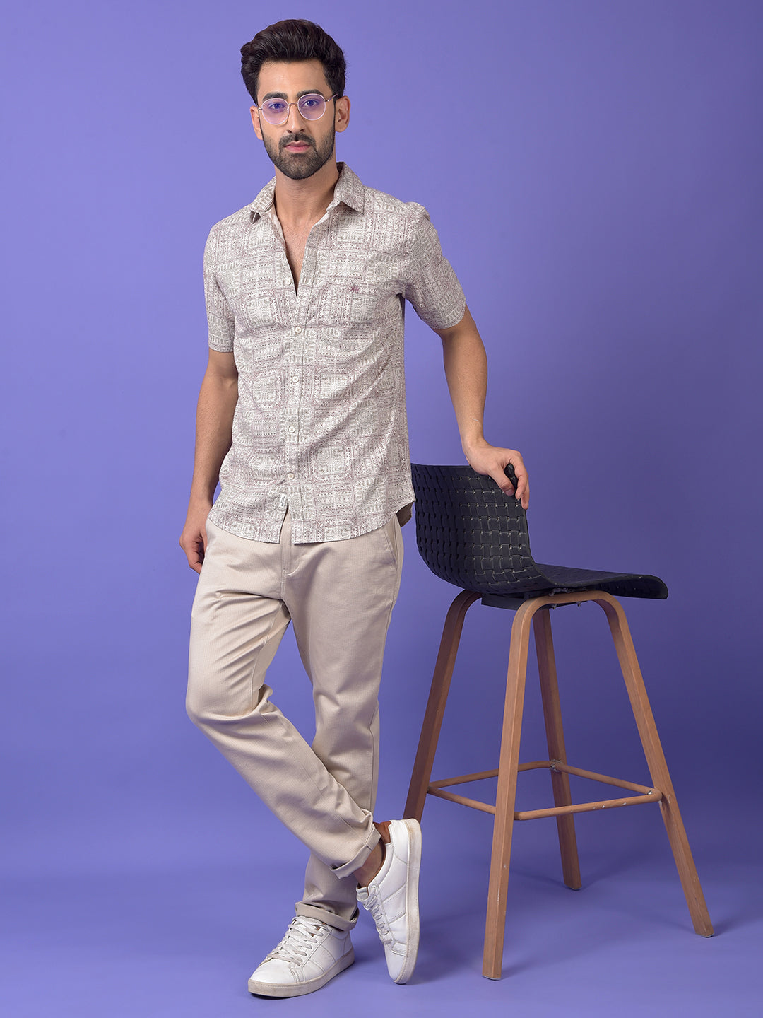 Olive Printed Shirt