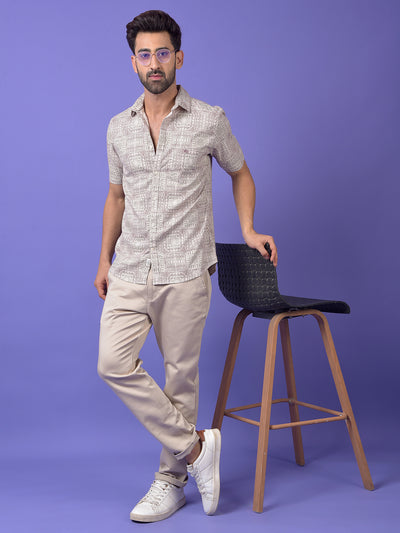 Olive Printed Shirt