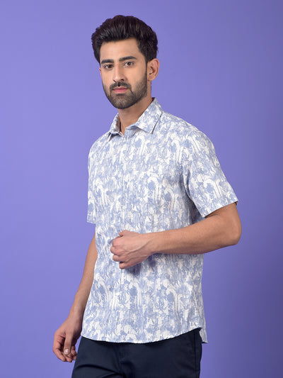 Blue Printed Shirt