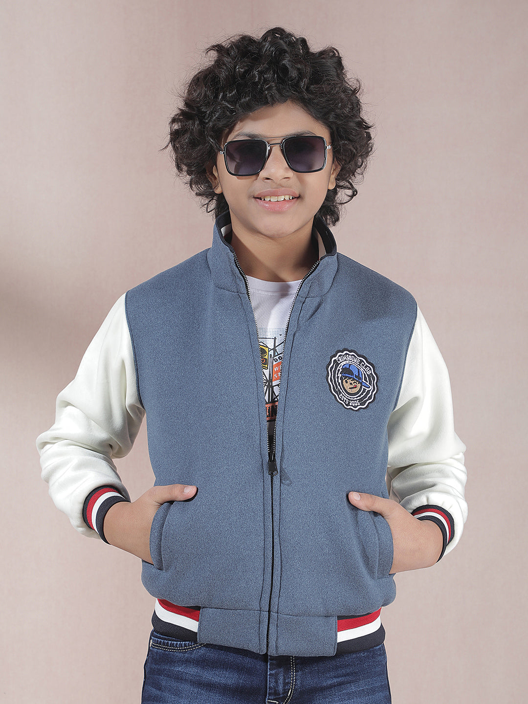 Streetline Blue Varsity Jacket